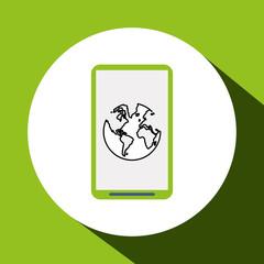 Smartphone design. Media icon. Flat illustration, vector graphic