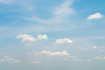 clouds white soft in the vast blue sky