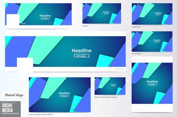 Vector,set of Social media Cover and ads layout background, Mate