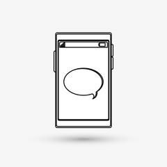 Communication design. bubble icon. Flat illustration , vector