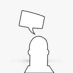 Communication design. bubble icon. Flat illustration , vector