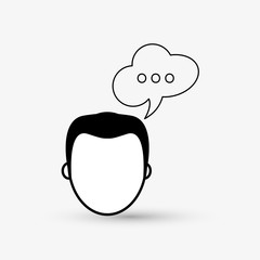 Communication design. bubble icon. Flat illustration , vector