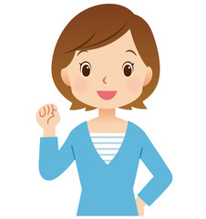 女性ポーズ　主婦　表情