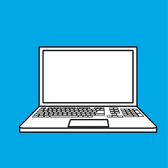 Laptop design. Technology icon. Isolated illustration , vector