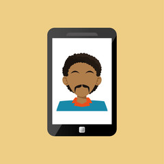 Smartphone design. Technology icon. Isolated illustration , vector