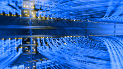 server room loop ready animation 3d rendering