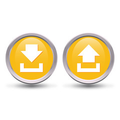 Button Edition Vector upload download yellow