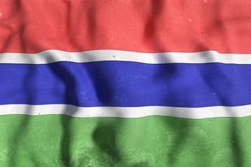 Gambia flag waving