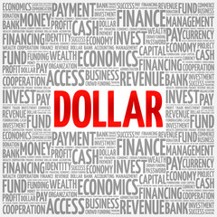 DOLLAR word cloud, business concept