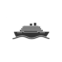 Obraz premium Icono de crucero sobre fondo blanco