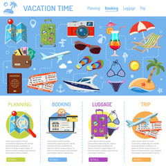 Fototapeta premium Vacation and Tourism Infographics