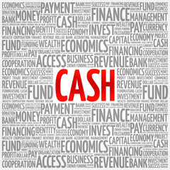 CASH word cloud, business concept