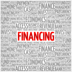 FINANCING word cloud, business concept