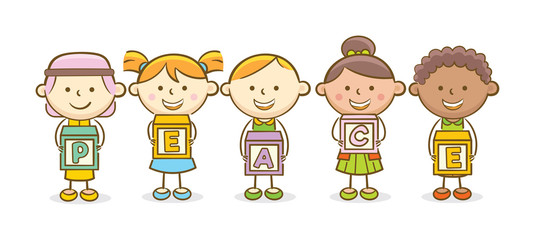 Peace alphabet block