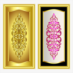 Vector vintage border frame engraving with retro ornament Vector