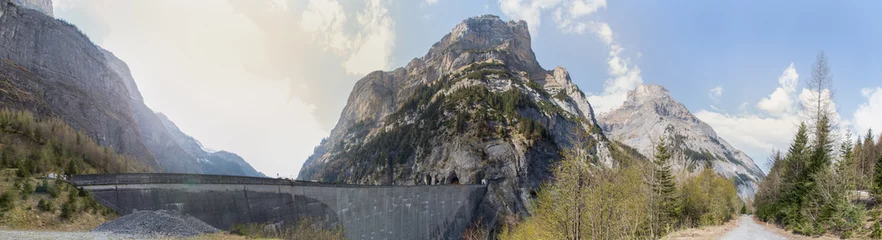 Photo sur Plexiglas Barrage barrage de gigerwald suisse panorama haute définition