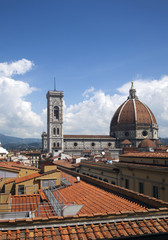 Fototapeta na wymiar Italia,Toscana,Firenze, il duomo e campanile di Giotto.