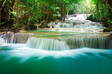 Waterfall in tropical forest 