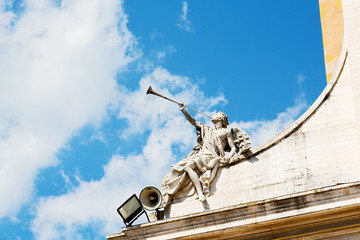 monument statue  in old   cloud