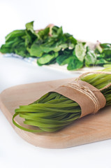 Green pasta and its natural vegetable dye spinach