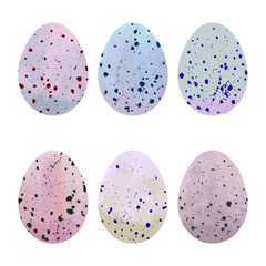 Watercolor Easter eggs set.  - 112813565