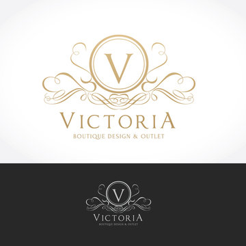 luxury logo template,boutique brand,real estate,property,royalty,crown logo,crest logo,hotel logo. Vector Logo Template.