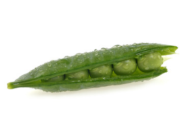 Gousse de petits pois ouverte