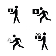 man courier icon design