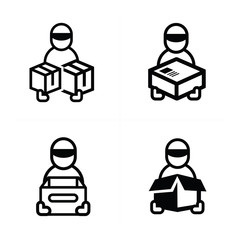 man courier icon