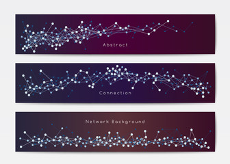 Abstract network banner templates - 112816749
