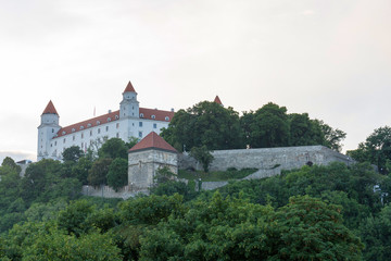 Fototapeta premium Bratislava, Slovakia - Castle, sunset view