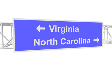 3dl illustration of a road sign with directions