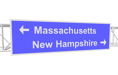 3dl illustration of a road sign with directions