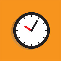 Clock vector illustration flat design.