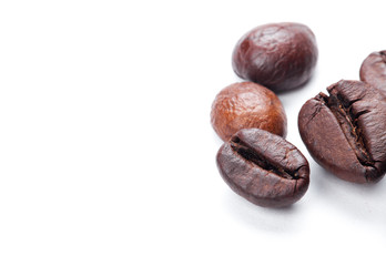coffee beans isolated on white background