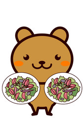 サラダと動物シリーズ