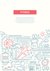 Fitness - line design composition