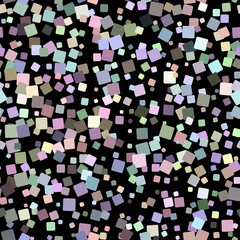 Mosaic seamless pattern on black background. Vector