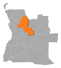 Map - Angola, Malanje