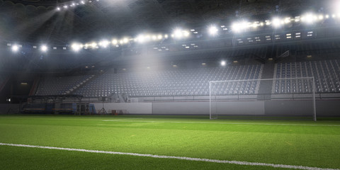 Football stadium in lights