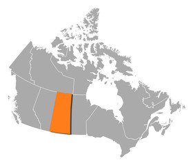 Map - Canada, Saskatchewan