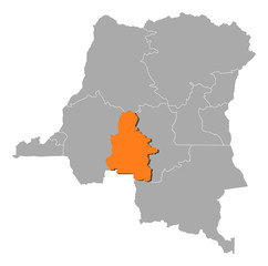 Map - Democratic Republic of the Congo, Kasai-Occidental