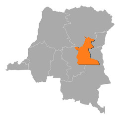 Map - Democratic Republic of the Congo, Maniema