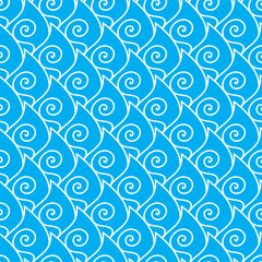 seamless Traditional japanese seigaiha ocean wave pattern