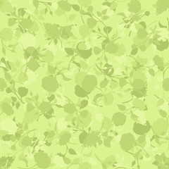 Naklejka na ściany i meble Vector seamless green floral pattern.