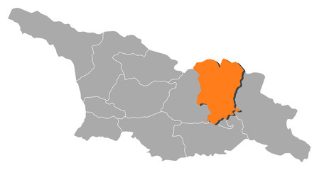 Map - Georgia, Mtskheta-Mtianeti