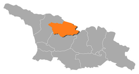 Map - Georgia, Racha-Lechkhumi and Kvemo Svaneti