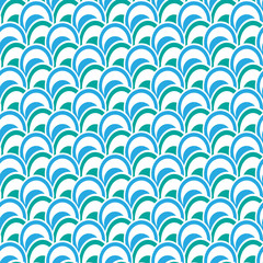 seamless Traditional japanese seigaiha ocean wave pattern