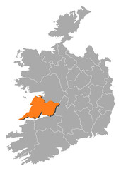 Map - Ireland, Clare