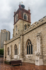 St. Giles Without Cripplegate Church. Barbican Estate, London.